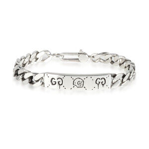 Gucci Sterling Silver Ghost ID Bracelet